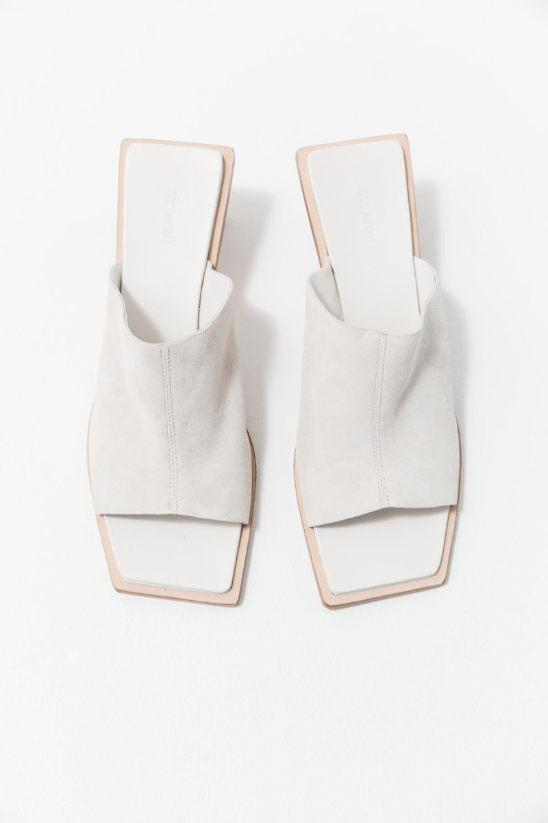 Raw Edge Heel - White 1