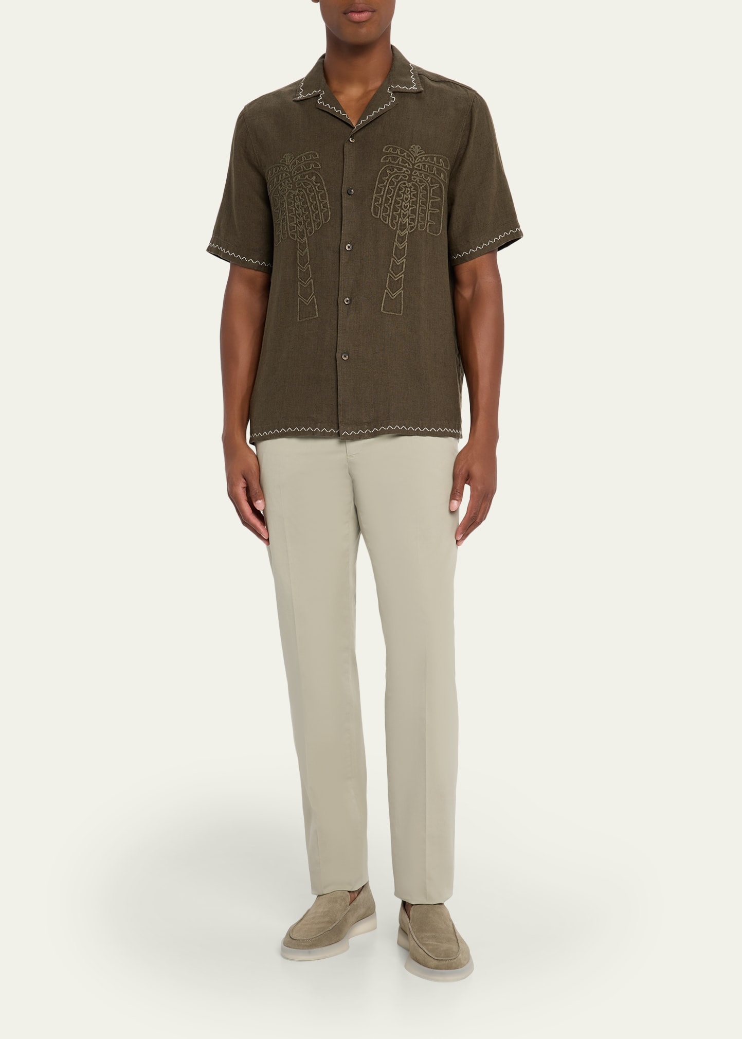 Men's Flavio Palmeira Linen Camp Shirt - 2