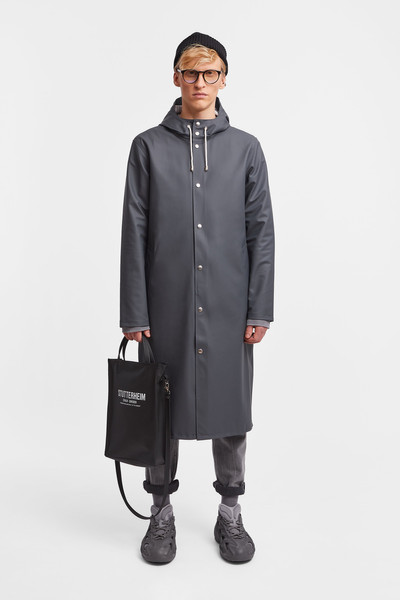 Stutterheim Stockholm Long Raincoat Charcoal outlook