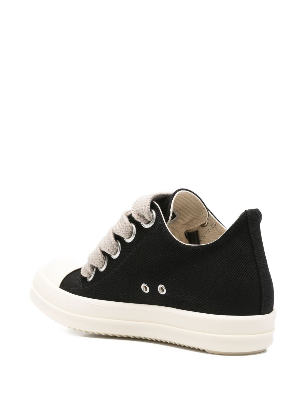 lace-up canvas sneakers - 3