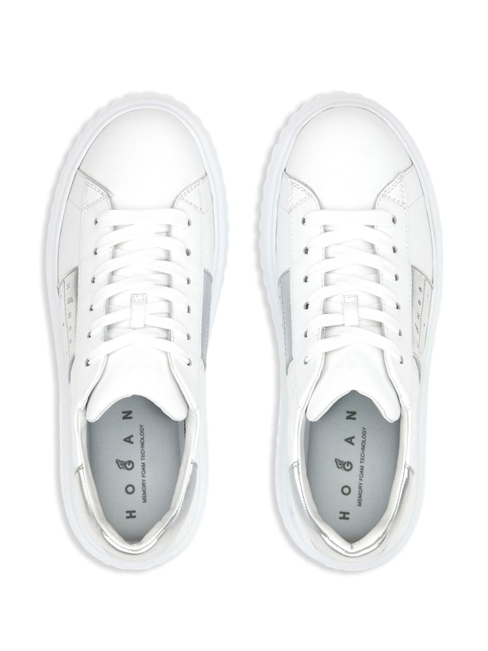 H-Stripes lace-up leather sneakers - 5