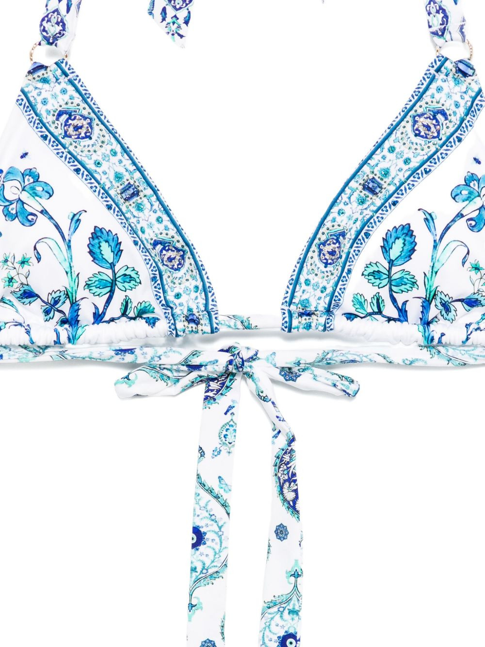paisley-print halter-neck bikini - 3