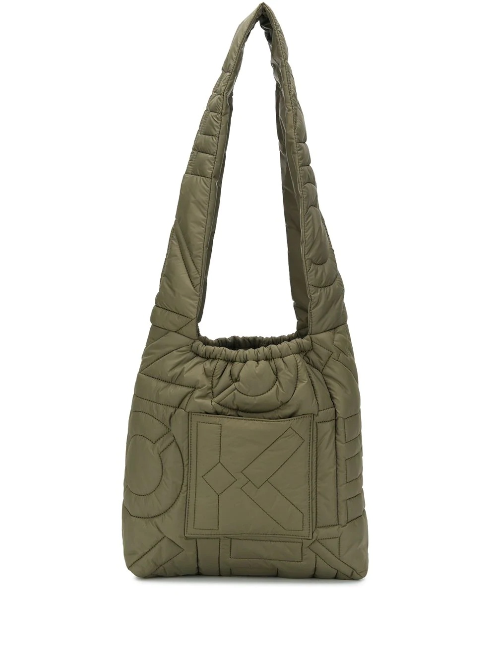 quilted K tote bag - 1