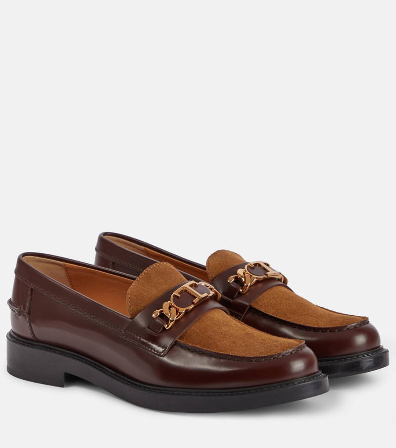 Leather and suede loafers 1