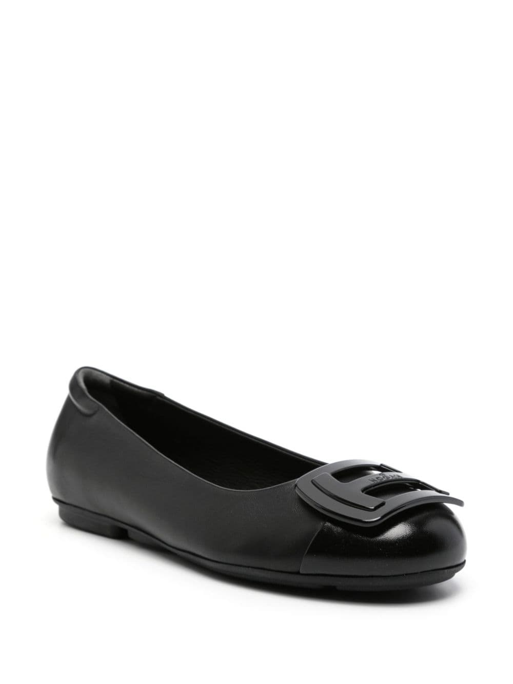 logo-plaque ballerina shoes - 2
