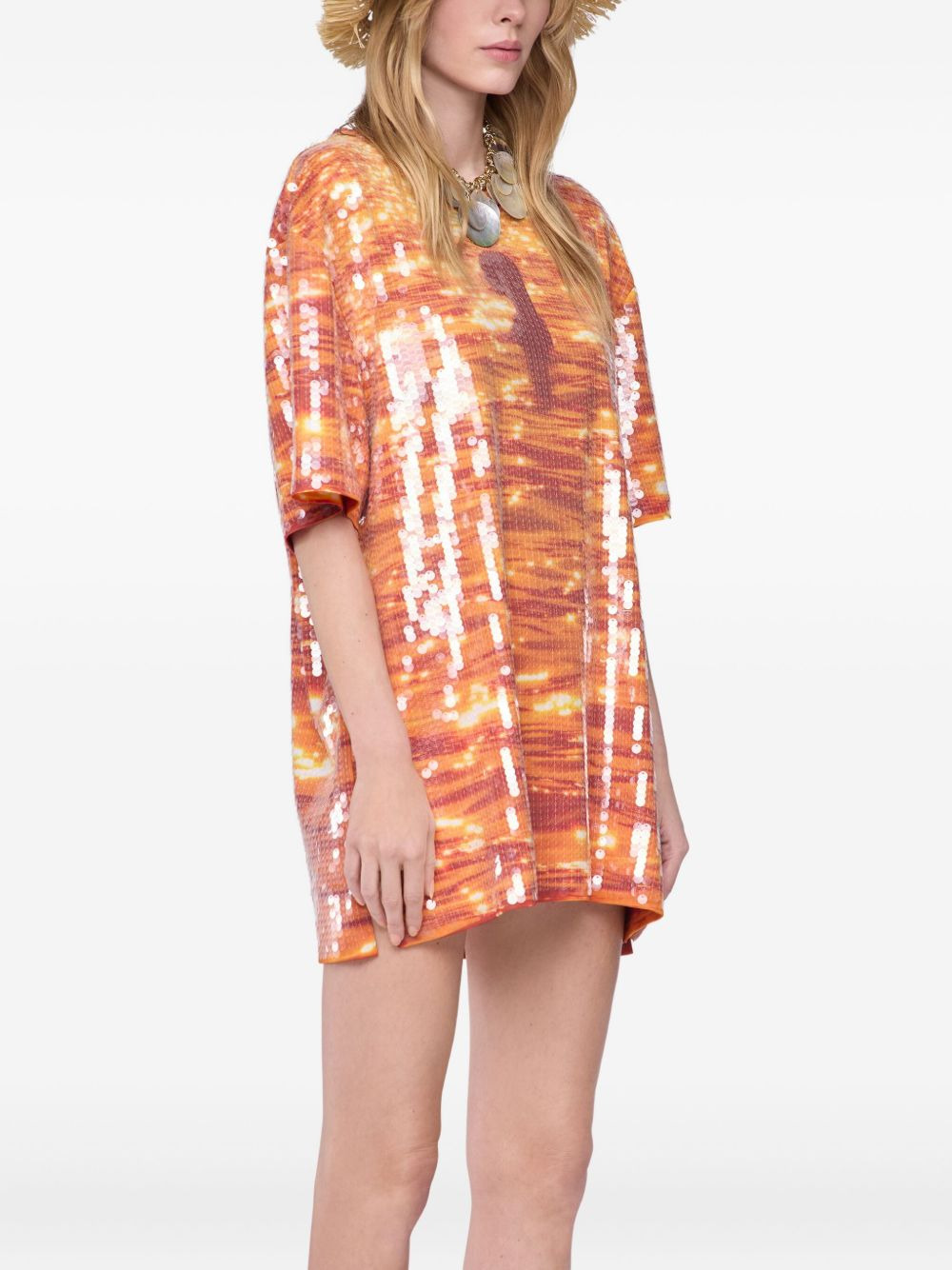 sequin-embellished T-shirt - 4