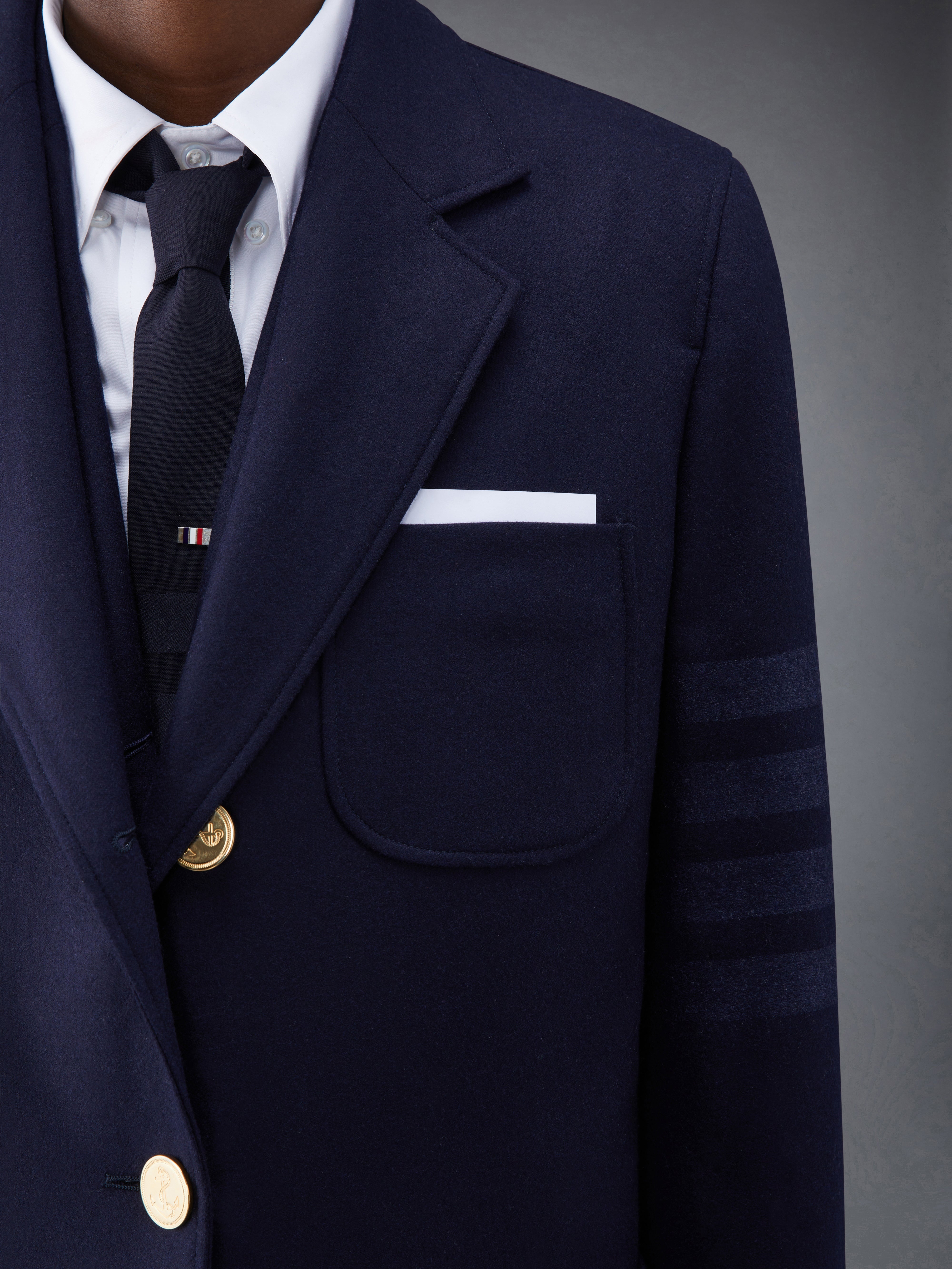 Flannel 4-Bar Sack Overcoat - 8
