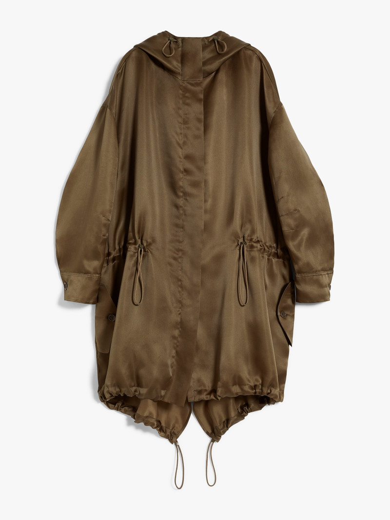 TAMBUTO Oversized silk organza parka 1