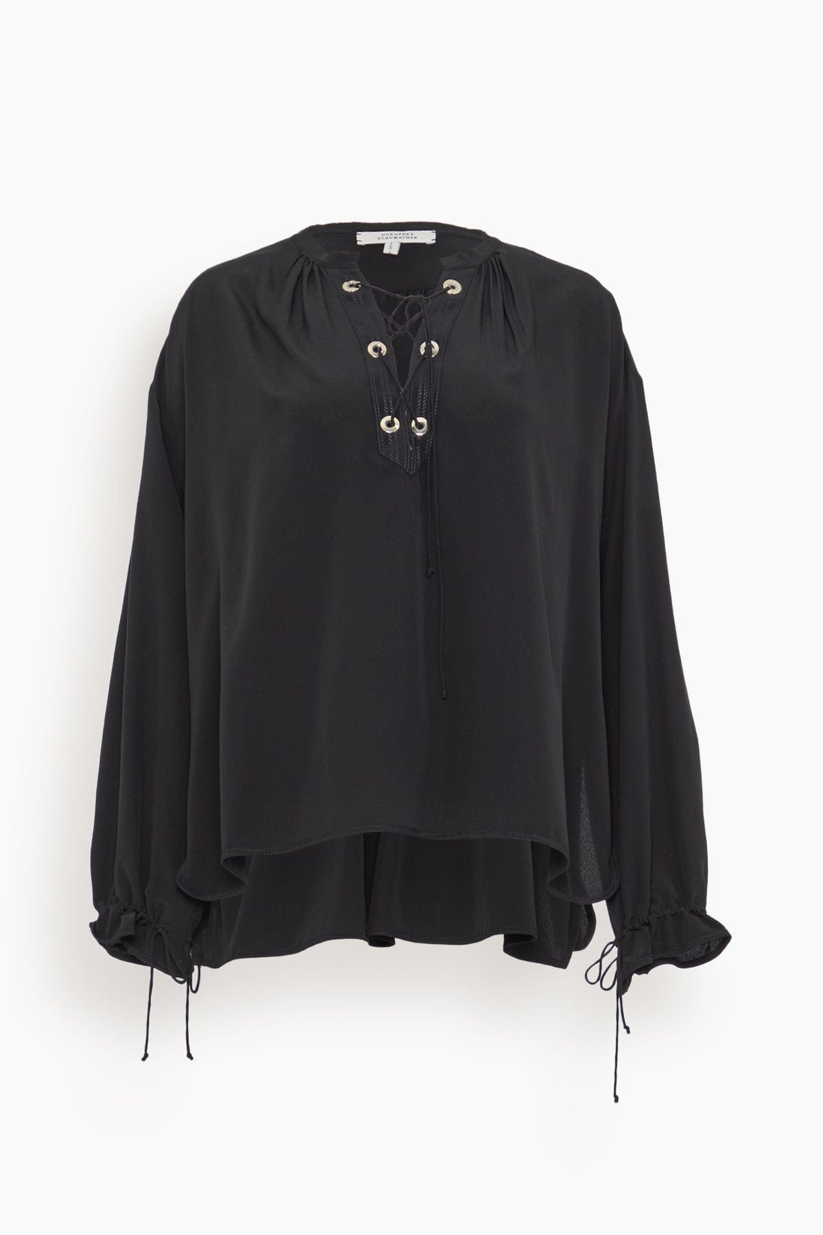 Sophisticated Volumes Blouse in Pure Black - 1