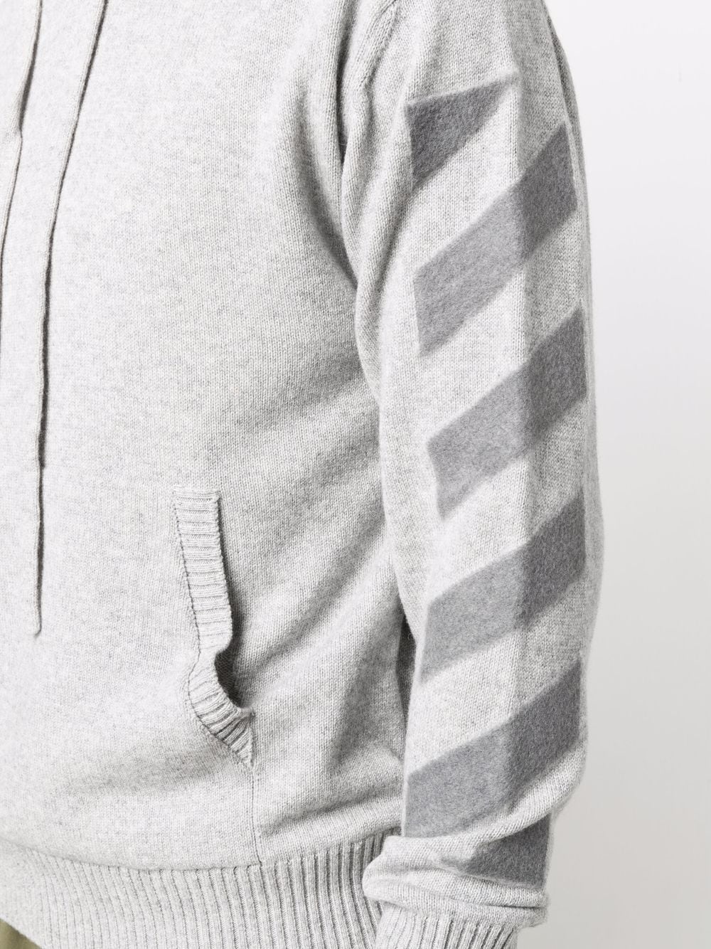 Arrows-print cashmere hoodie - 5