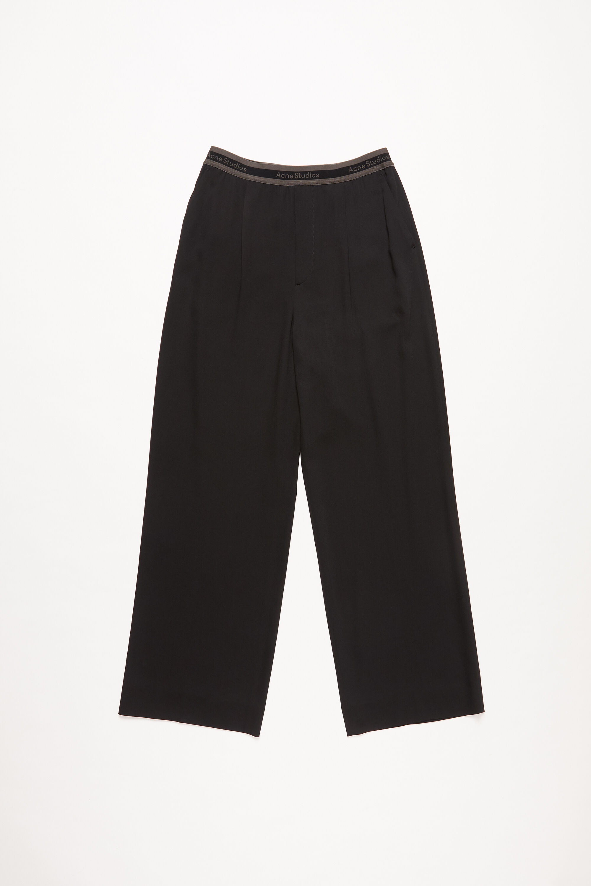 Logo tape trousers - Black - 6