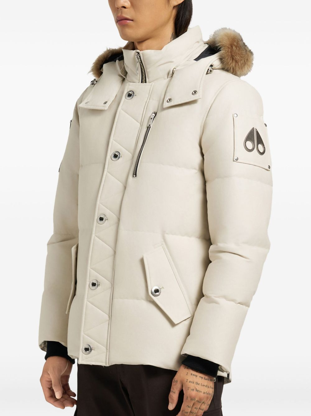 removable-hood quilted coat - 2