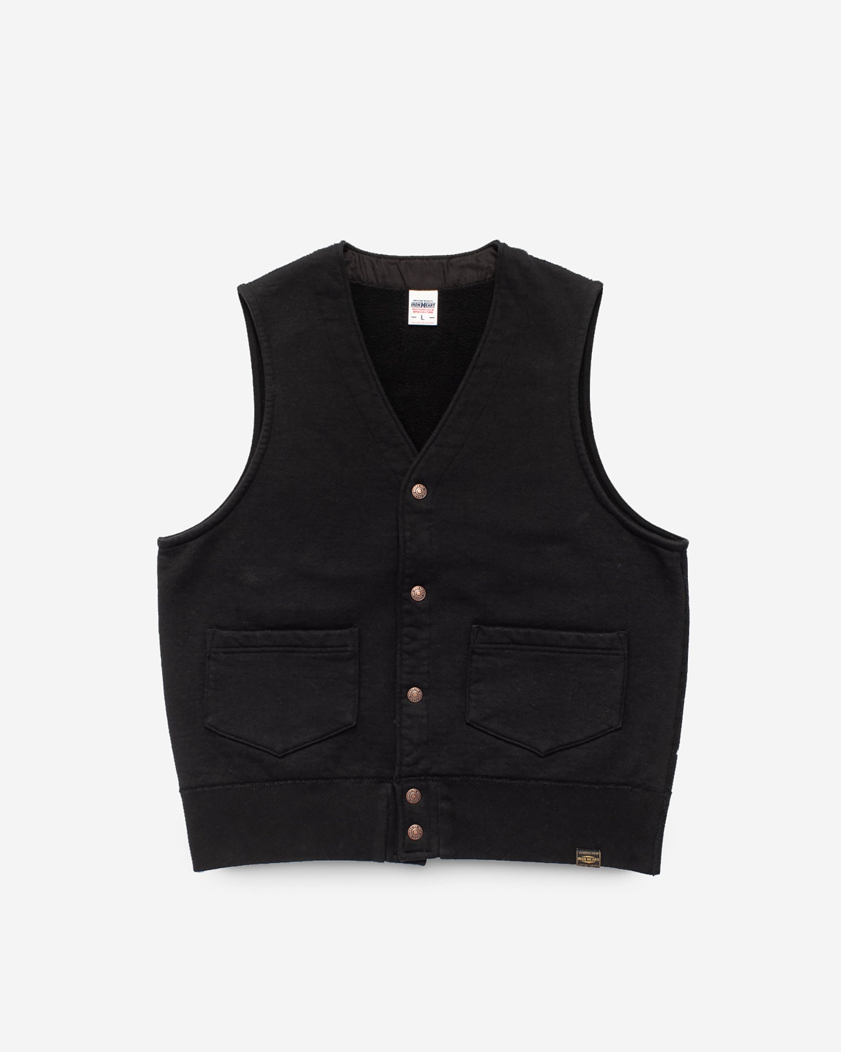 14OZ ULTRA HEAVYWEIGHT LOOPWHEEL VEST – BLACK - 1
