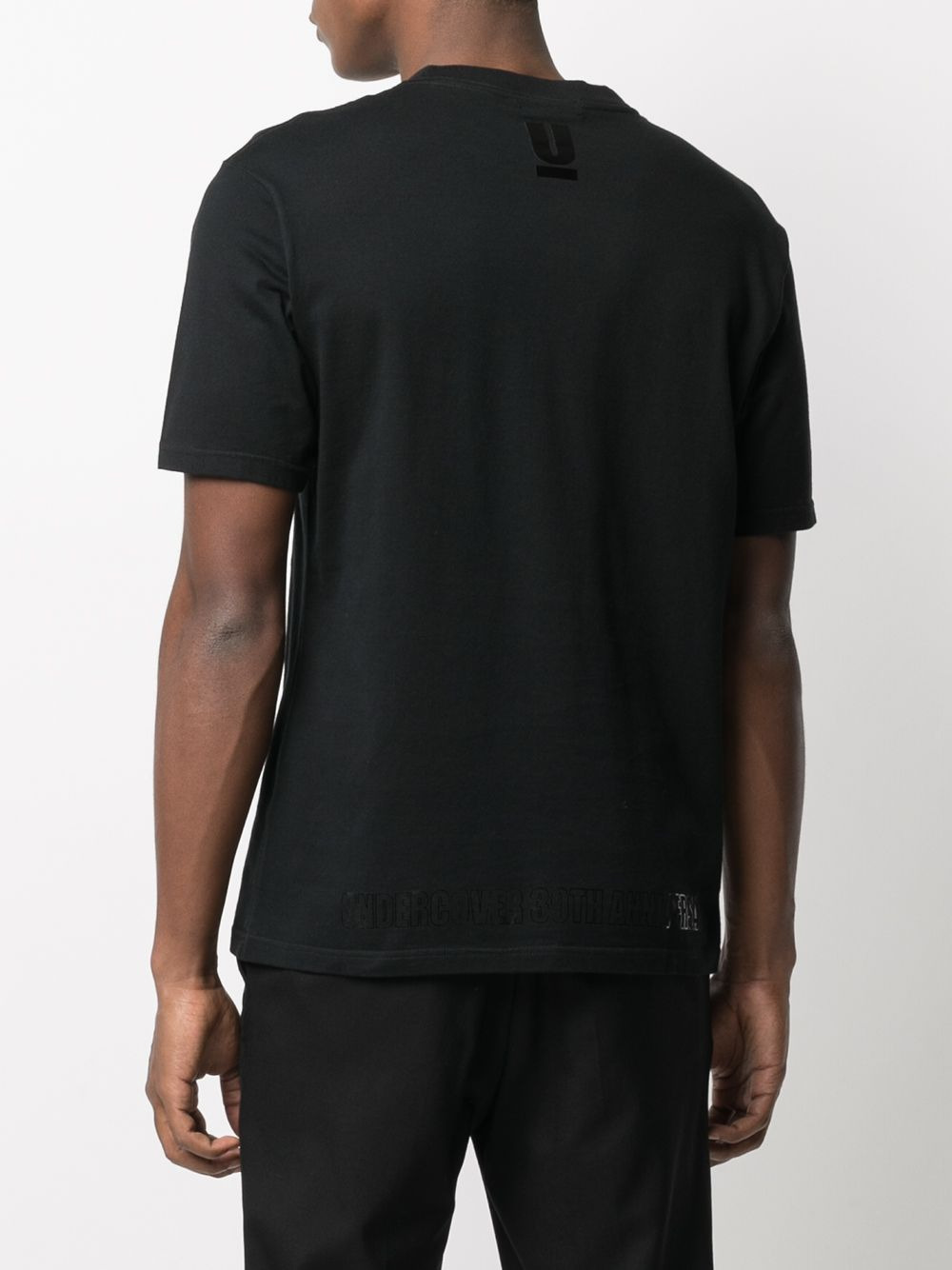 tape print T-shirt - 4