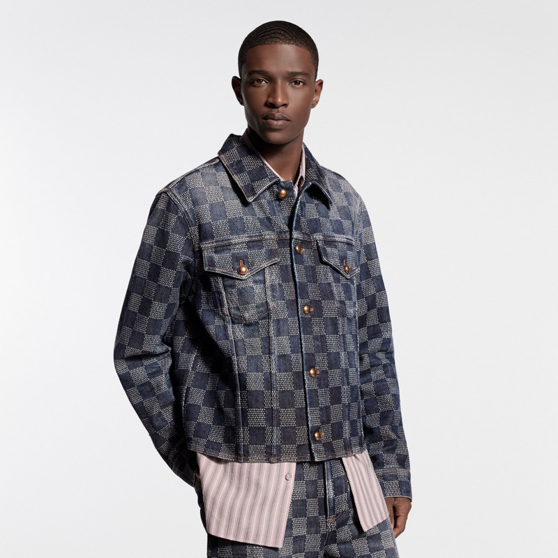 Damier Denim Long-Sleeved Shirt 2