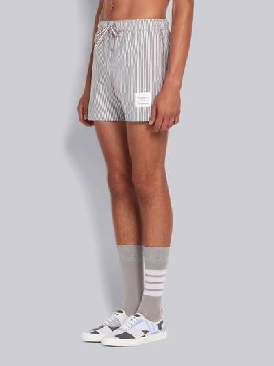 Thom Browne Medium Grey Poly-nylon Seersucker Drawcord Waist Swim Short outlook