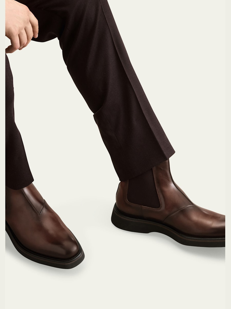 Berluti Men's Alessio Leather Lug-Sole Chelsea Boots outlook