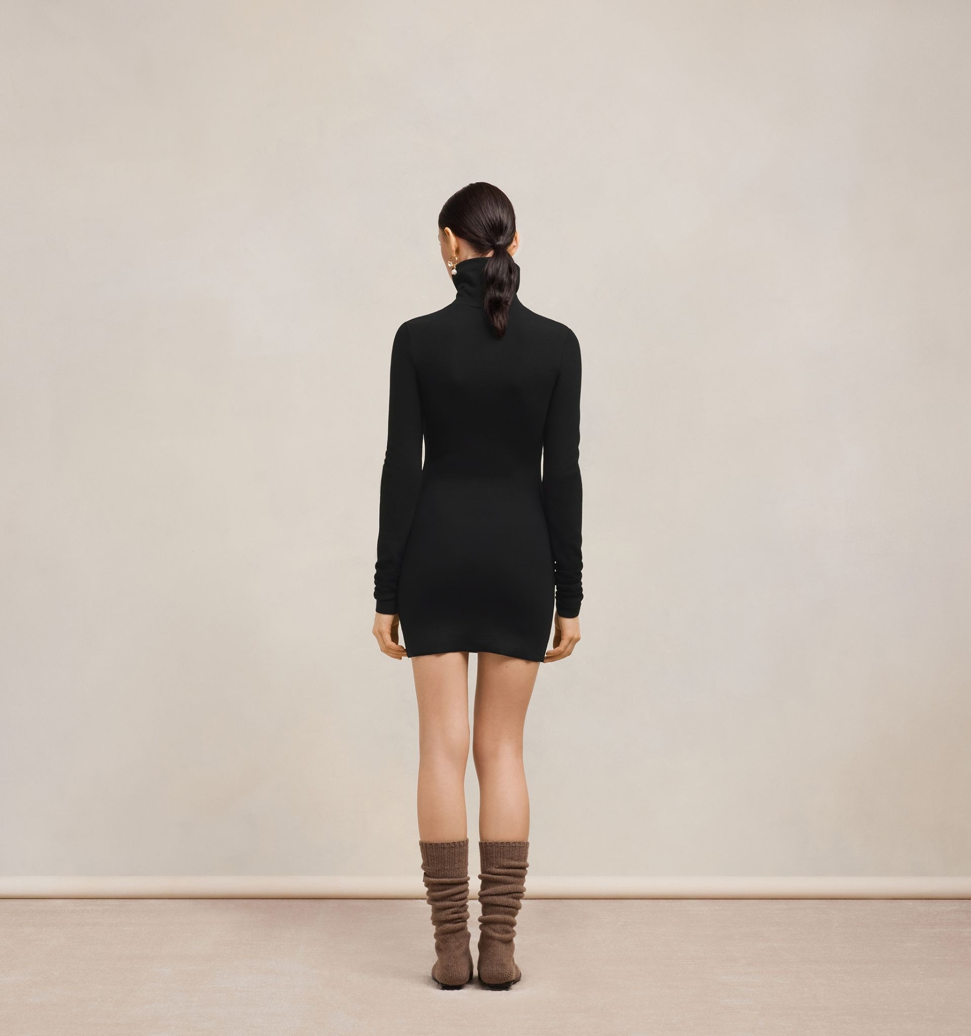 AMI Paris Turtleneck Mini Dress | REVERSIBLE