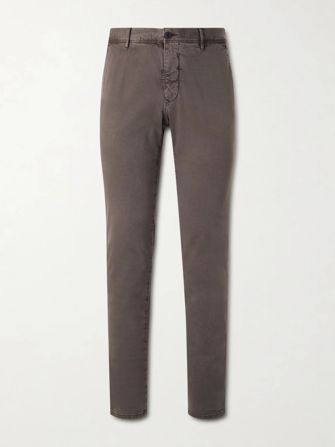Slim-Fit Tapered Stretch-Cotton Gabardine Trousers - 1