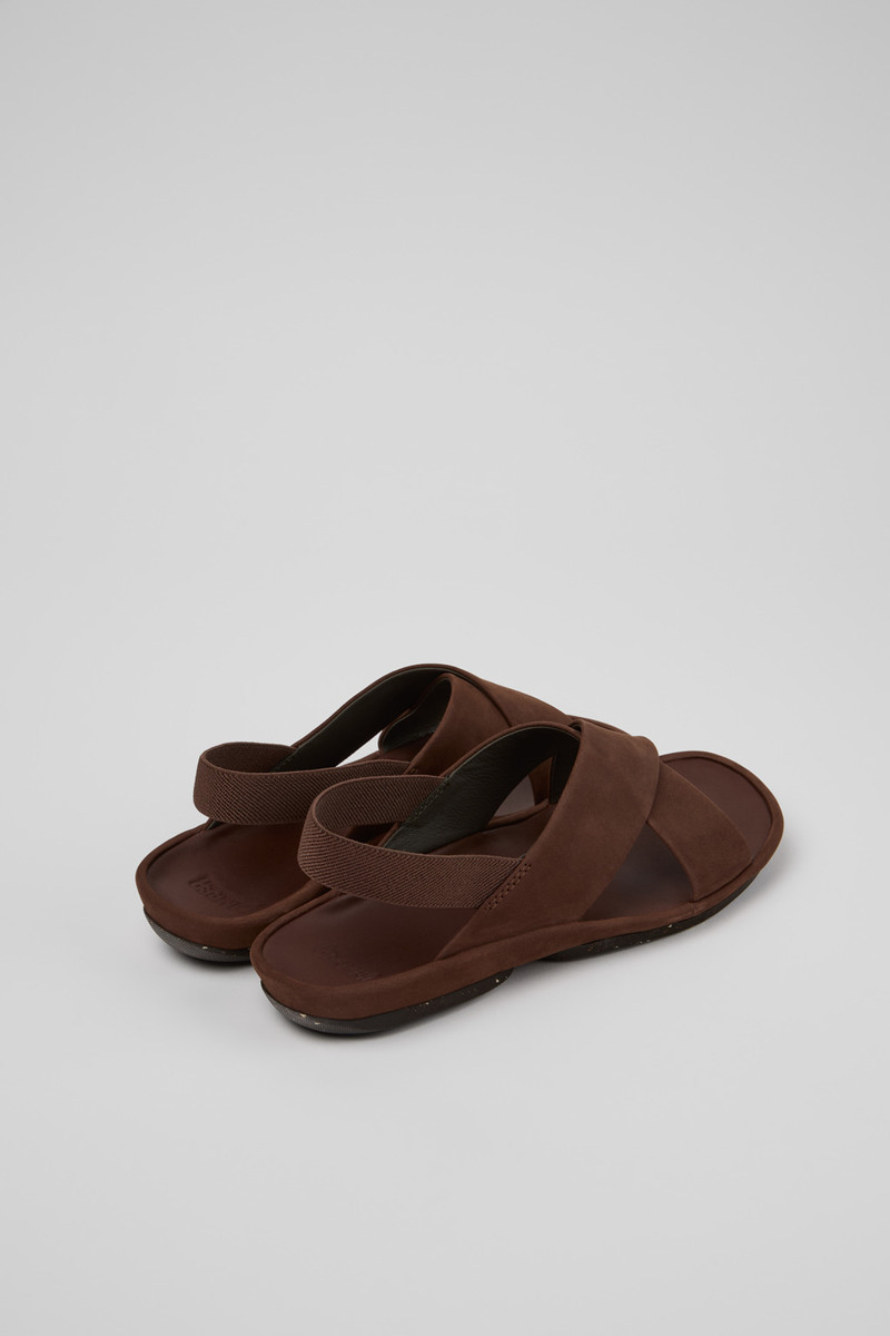 CAMPERLAB Brown Nubuck Sandals for Women. outlook