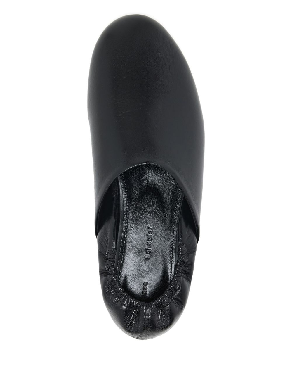 elasticated-back leather slippers - 3