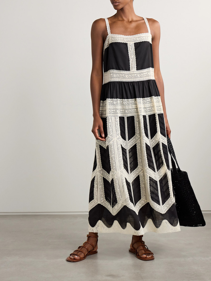 Zimmermann Rhiannon Cotton-voile And Lace Midi Dress outlook