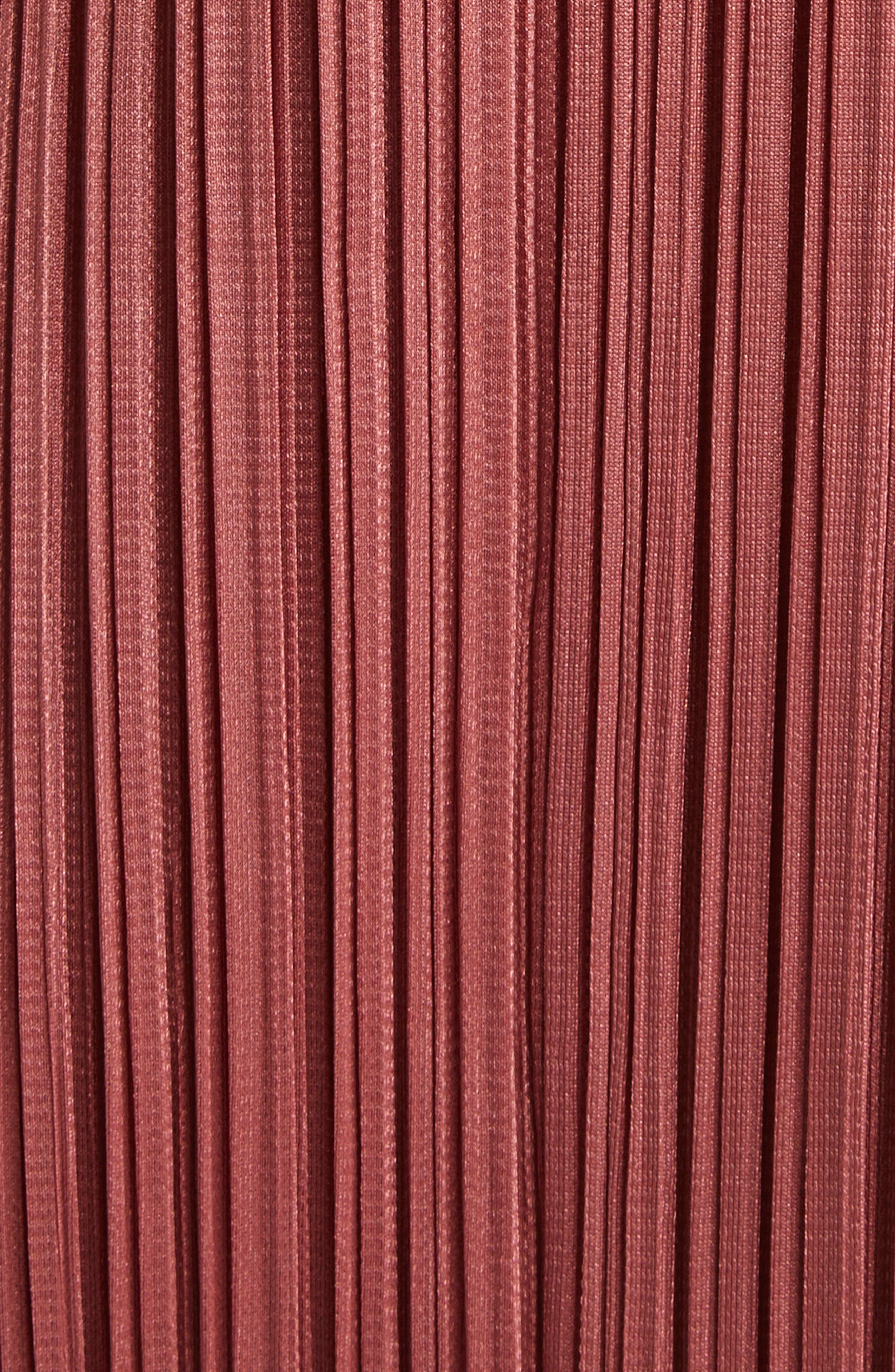 Pleats Please Issey Miyake Monthly Colors May Pleated Short Sleeve Shirtdress in Terracotta at Nords - 7