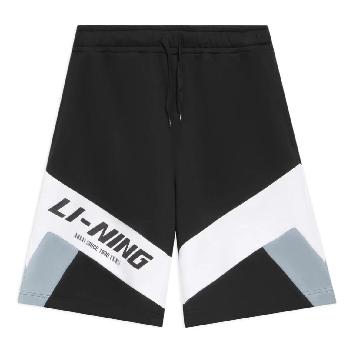 Li-Ning Color Block Graphic Shorts 'Black White' AKSR569-5 - 1