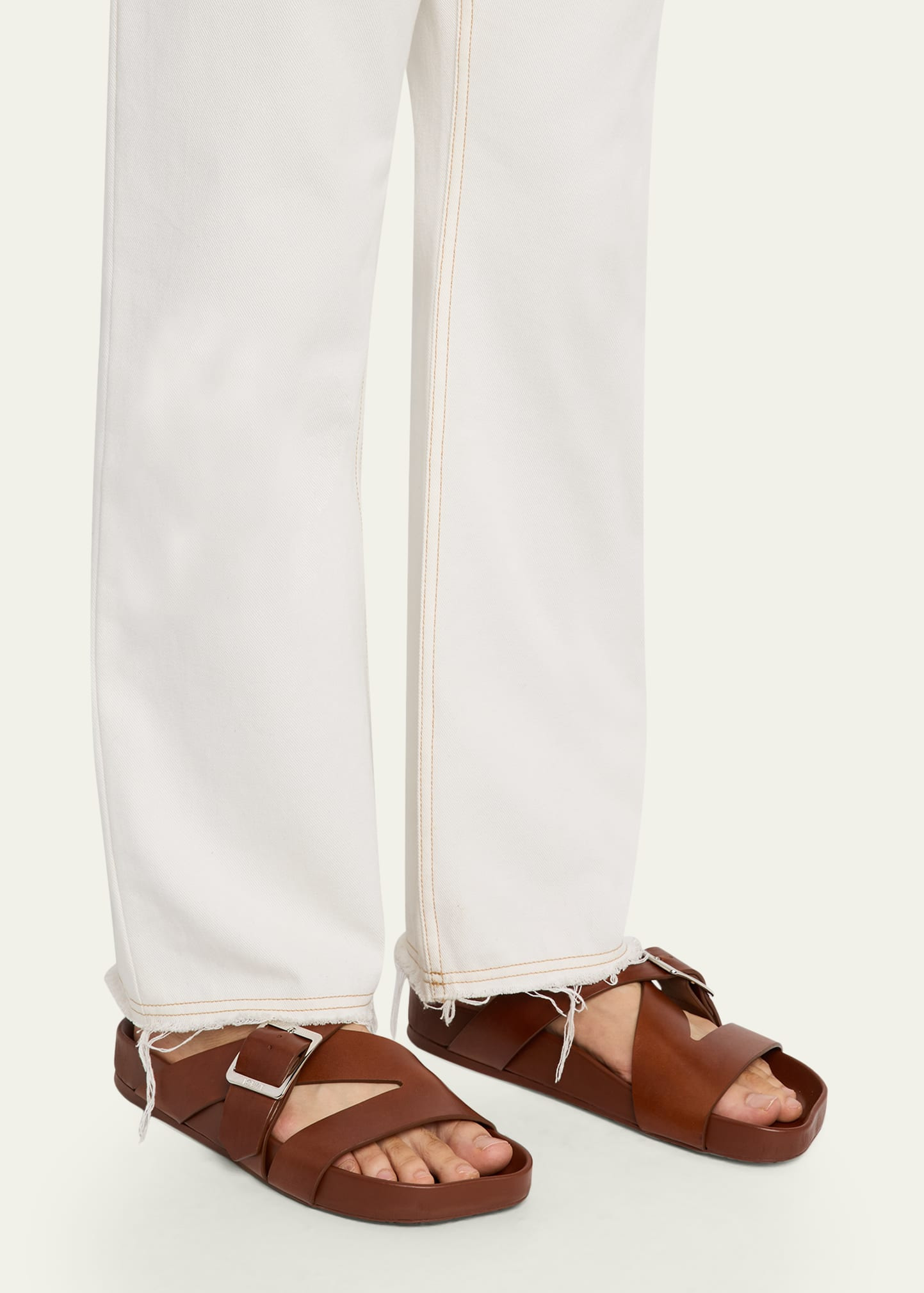 Men's Ease Calfskin Buckle Slide Sandals - 2