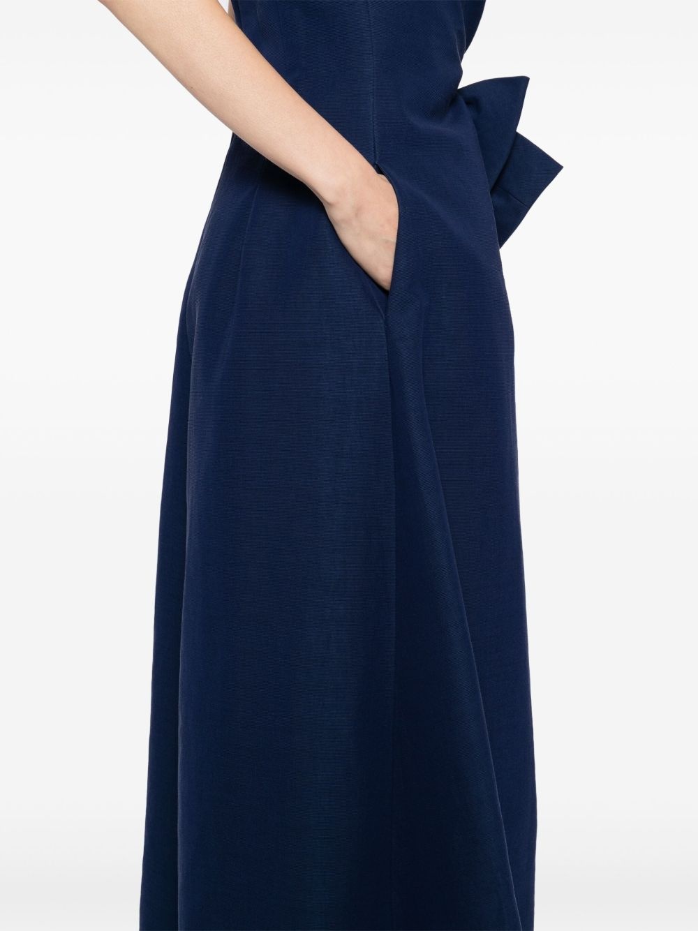 bow-detail midi dress - 5