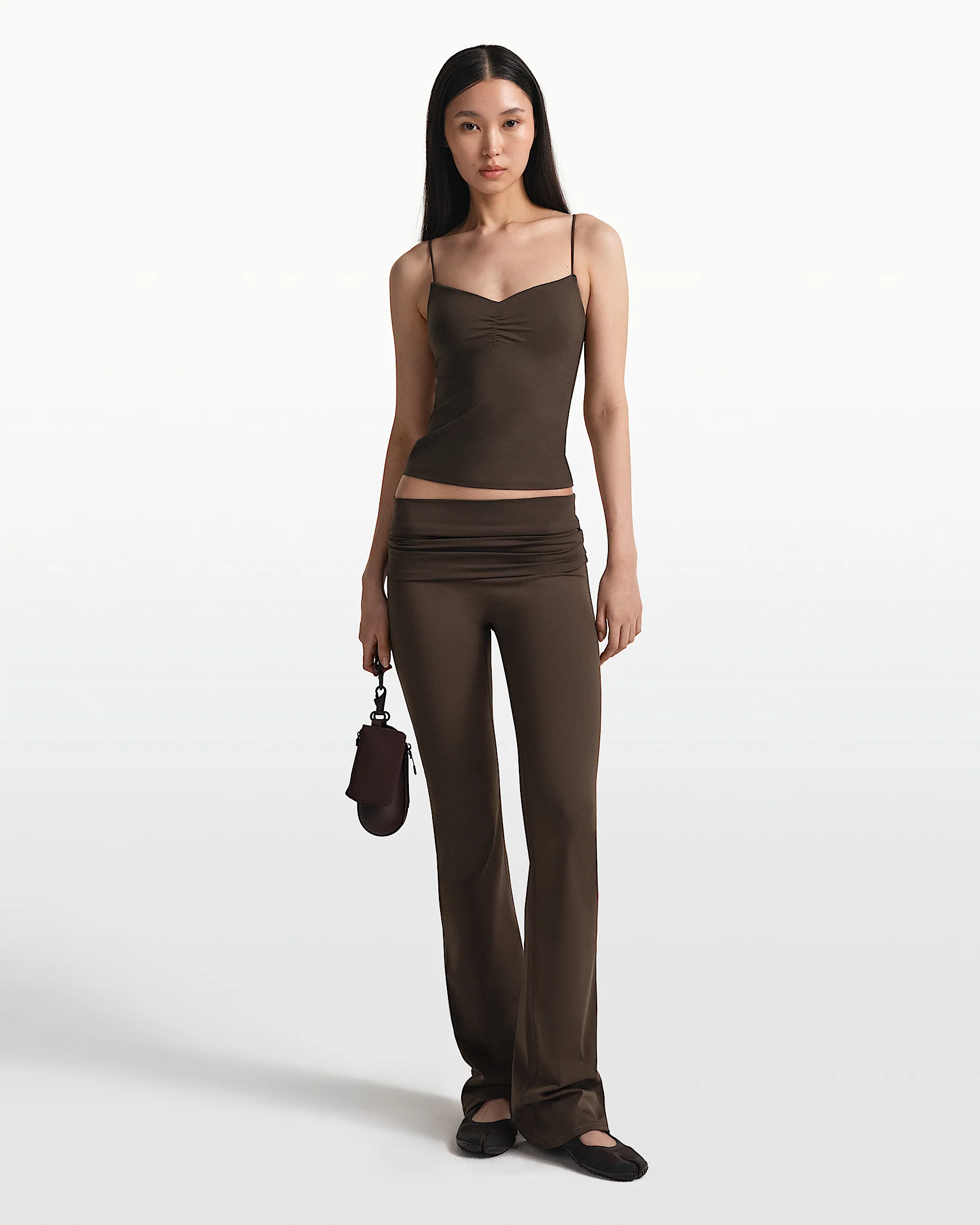 NikeSKIMS Matte Women's Flared Fold-Over Waistband Pants - 1