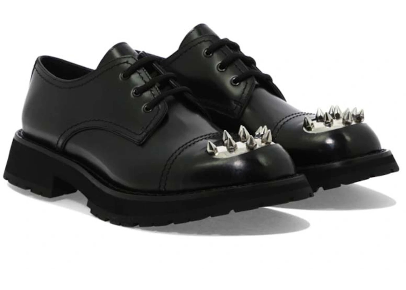 Alexander McQueen Monkstrap Lace-Up Shoe Black - 2