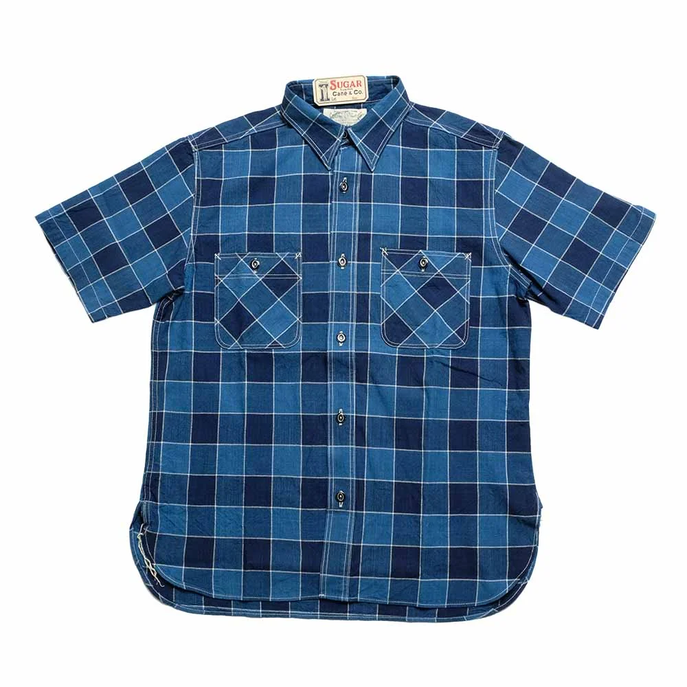 FICTION ROMANCE - 5oz. INDIGO PLAID WORK SHIRT - SC39733 - 1