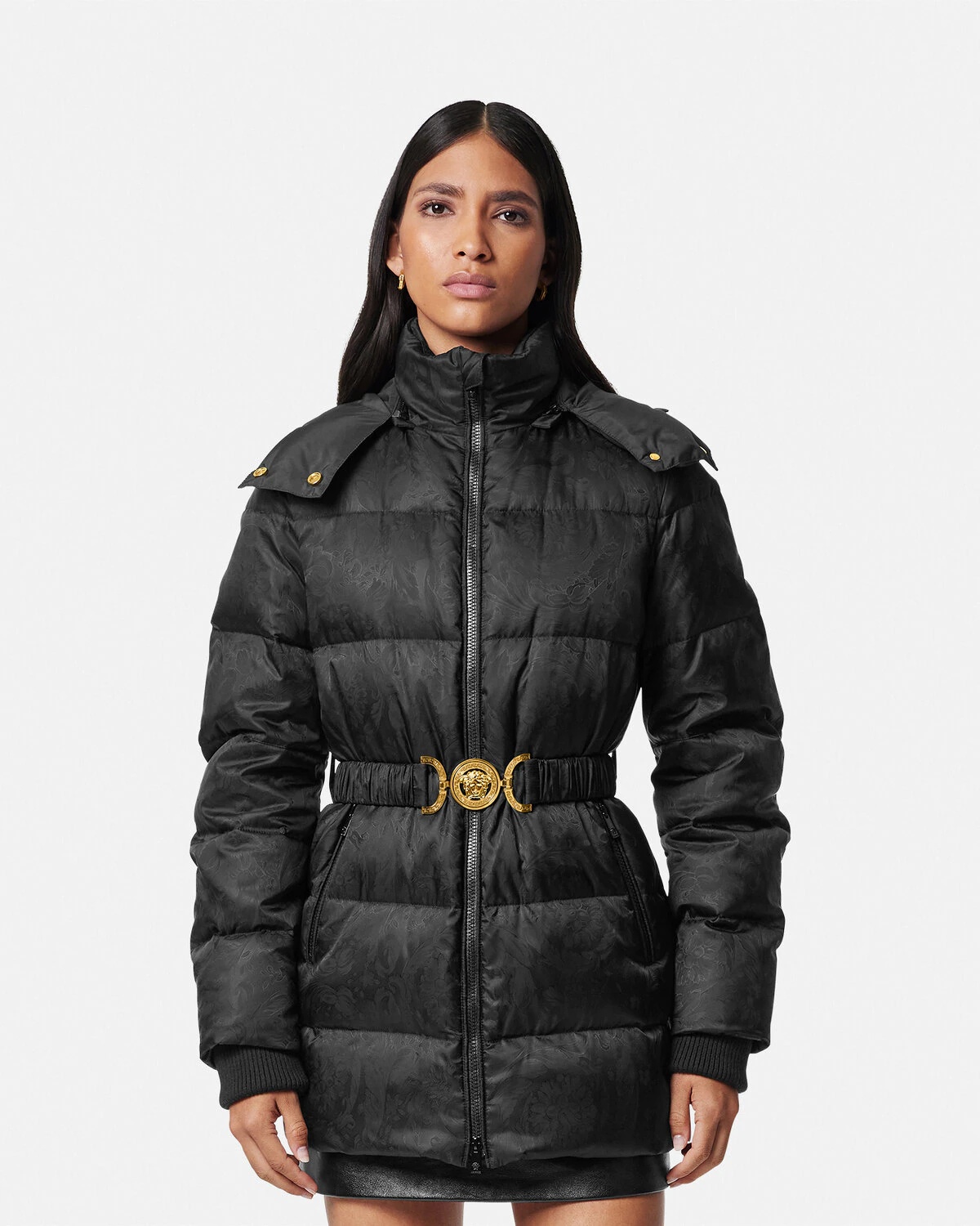 Barocco Jacquard Puffer Jacket - 4