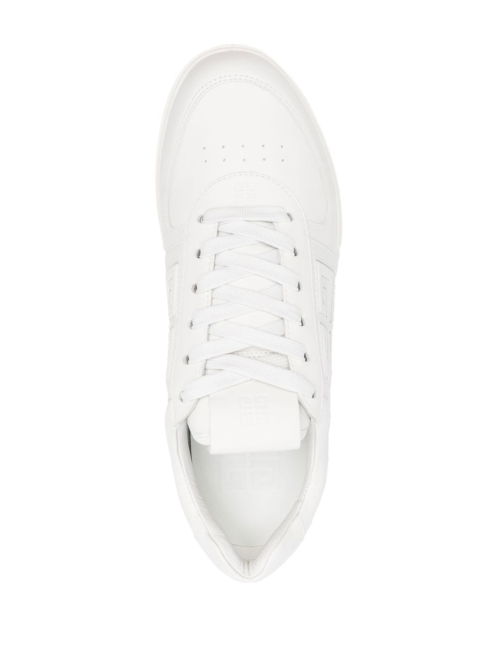 White G4 Leather Low-Top Sneakers - 4