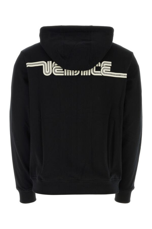 パーカー・フーディ VERSACE FW24 Black cotton sweatshirt (10162811A11444 1B000) VERSACE Versace Man Black Cotton Sweatshirt | luosophy