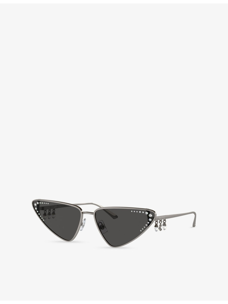 JIMMY CHOO JC4001B Cat-Eye Metal Sunglasses outlook