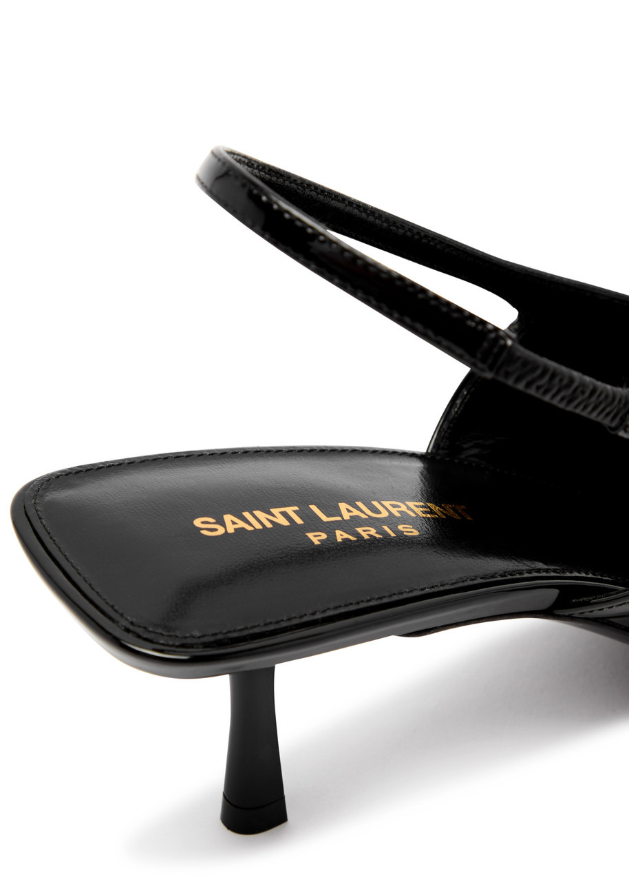 Carine 55 patent leather slingback pumps - 4