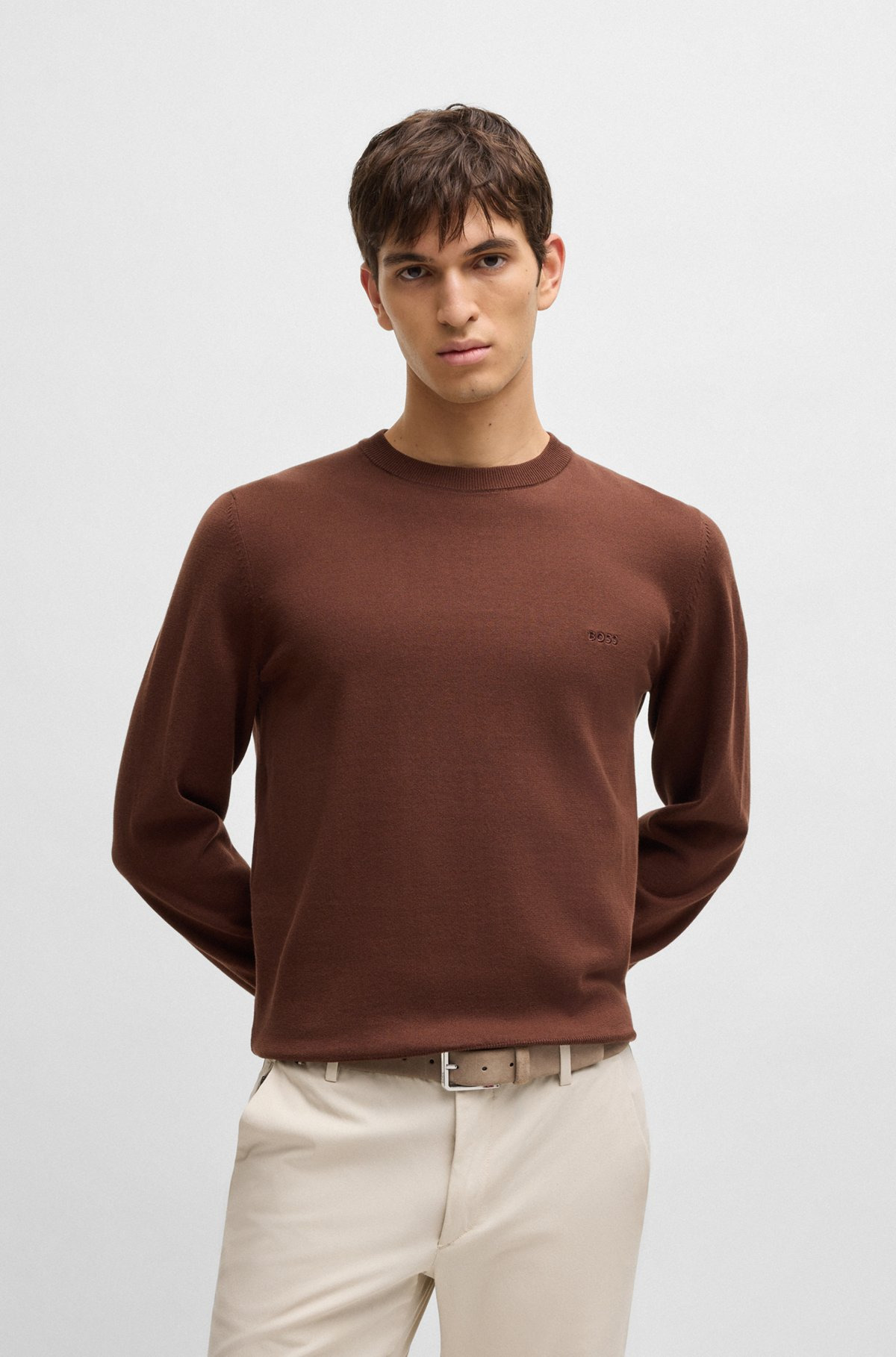 SUEDE BELT WITH POLISHED PIN BUCKLE - 2
