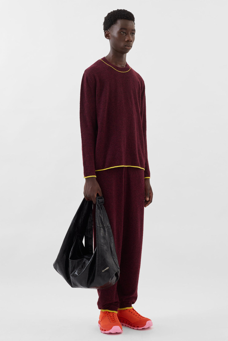 LONGSLEEVE ROUNDNECK / burnt aubergine 3