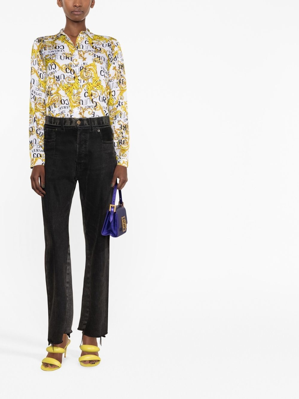 logo print buttoned shirt - 2