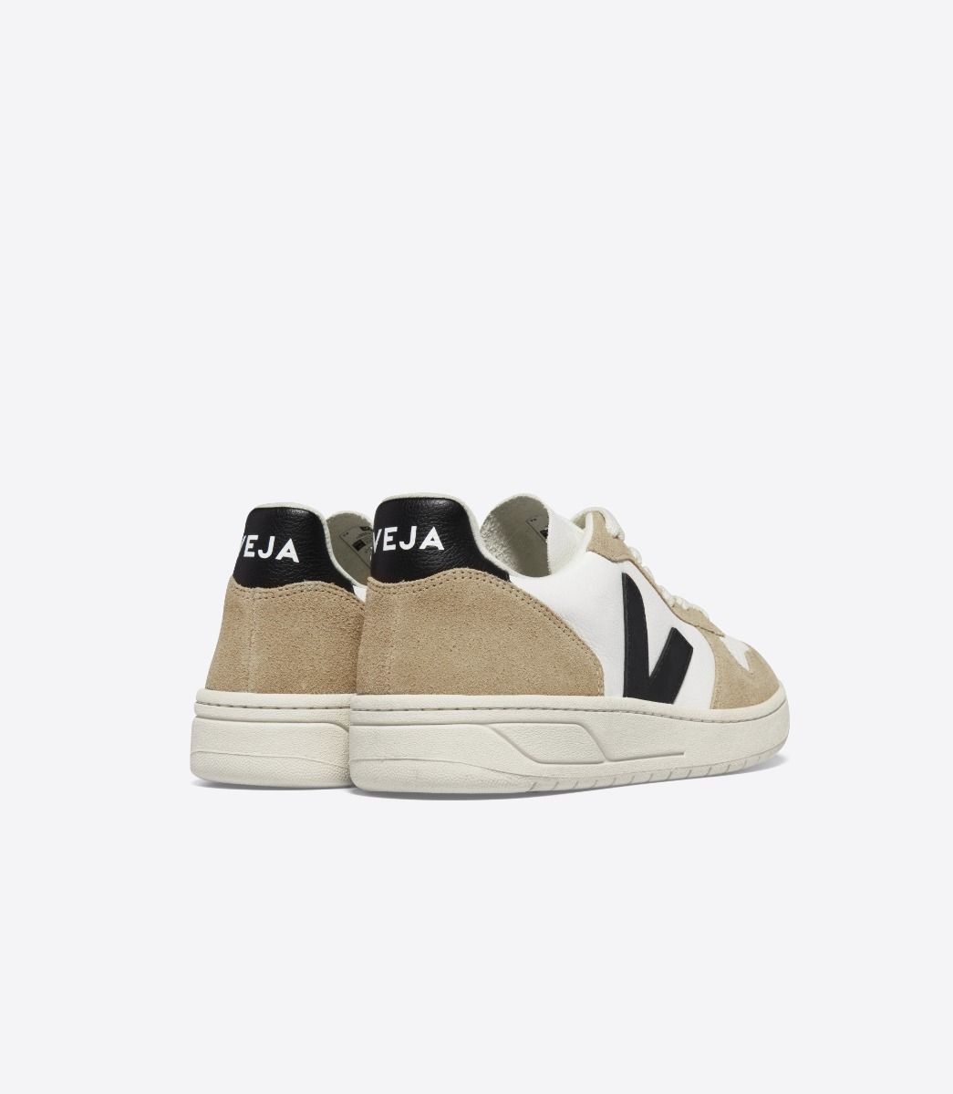 V-10 LEATHER WHITE BLACK SAHARA - 3