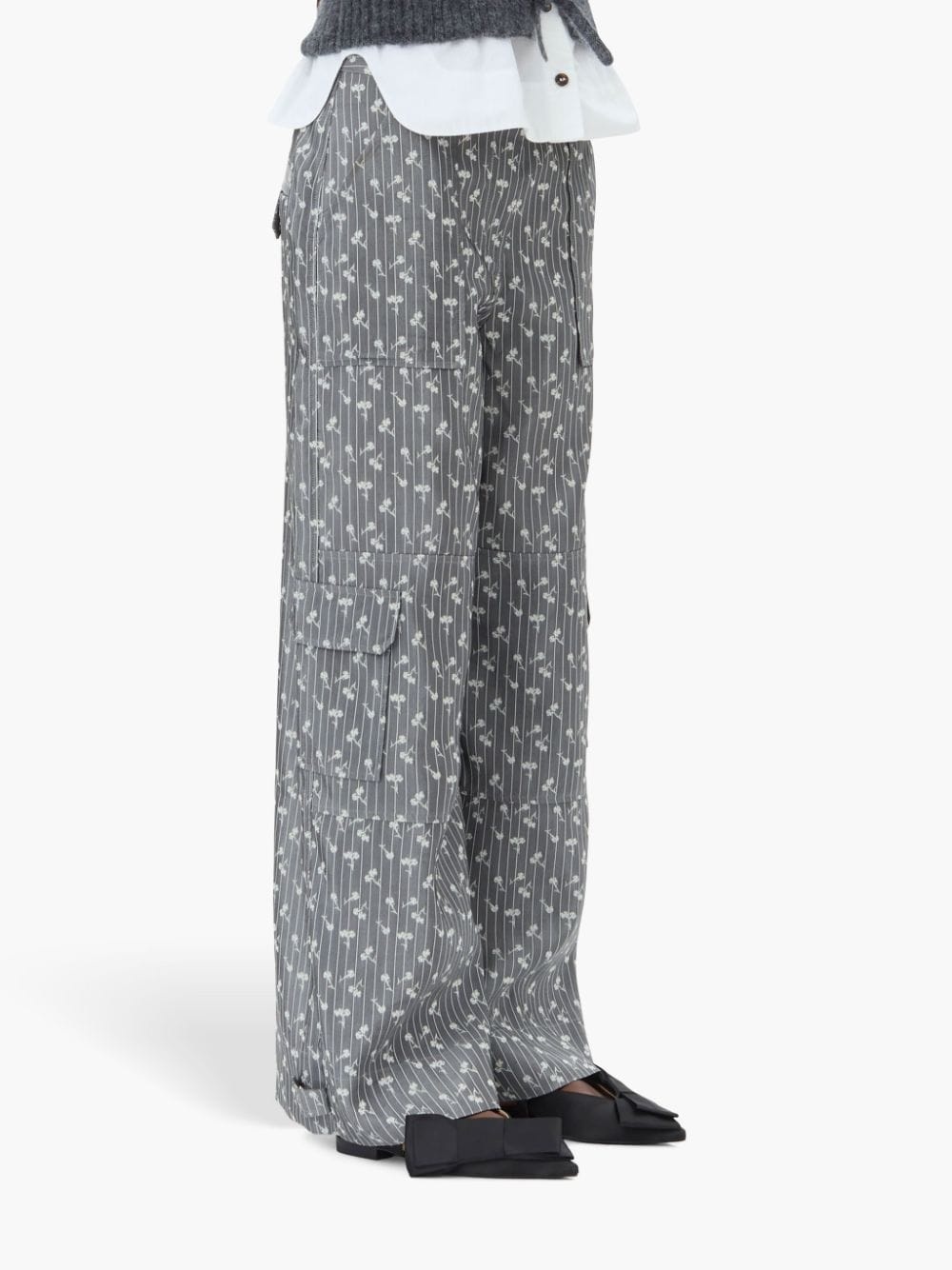patterned-jacquard trousers - 5