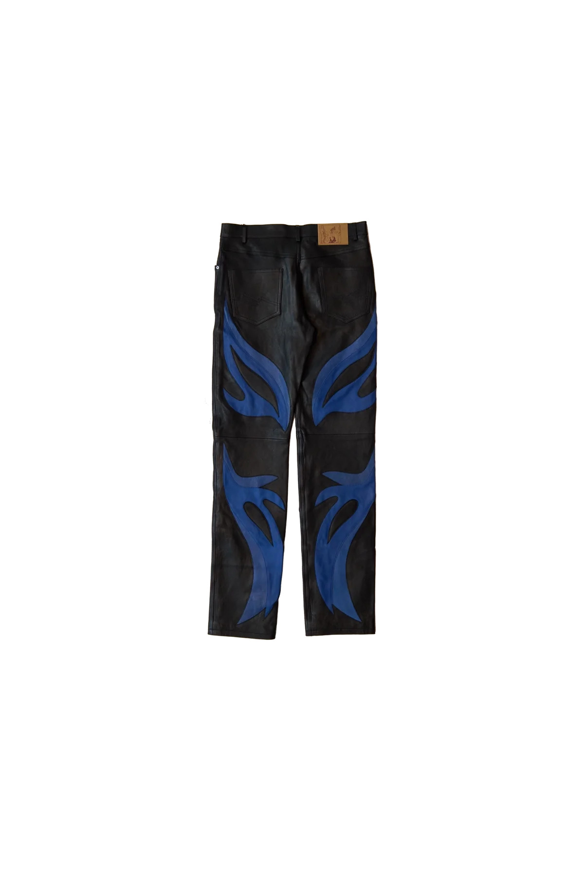 Martine Rose Applique Leather Trousers Black - 2