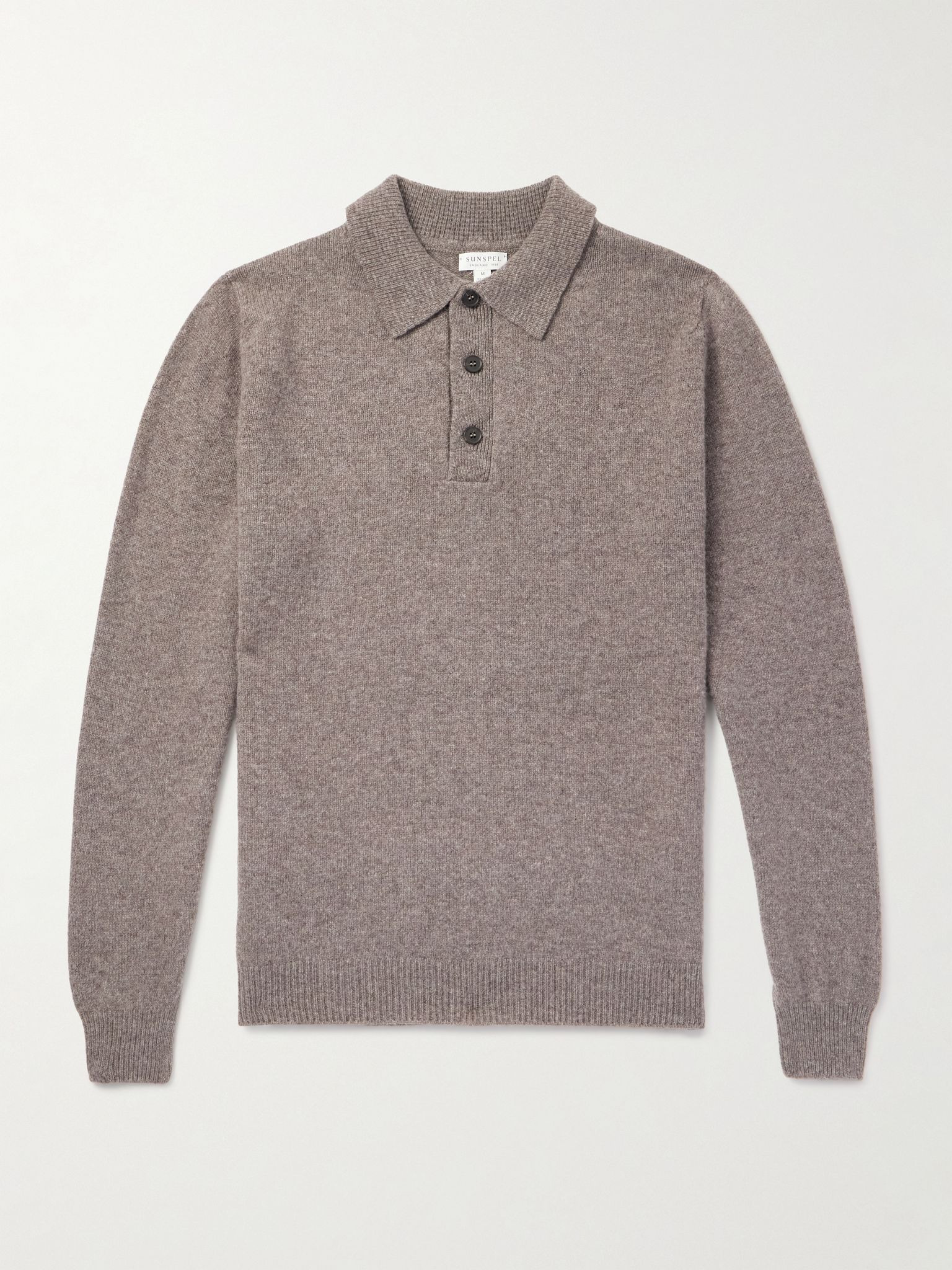Wool Polo Shirt Gray - 1