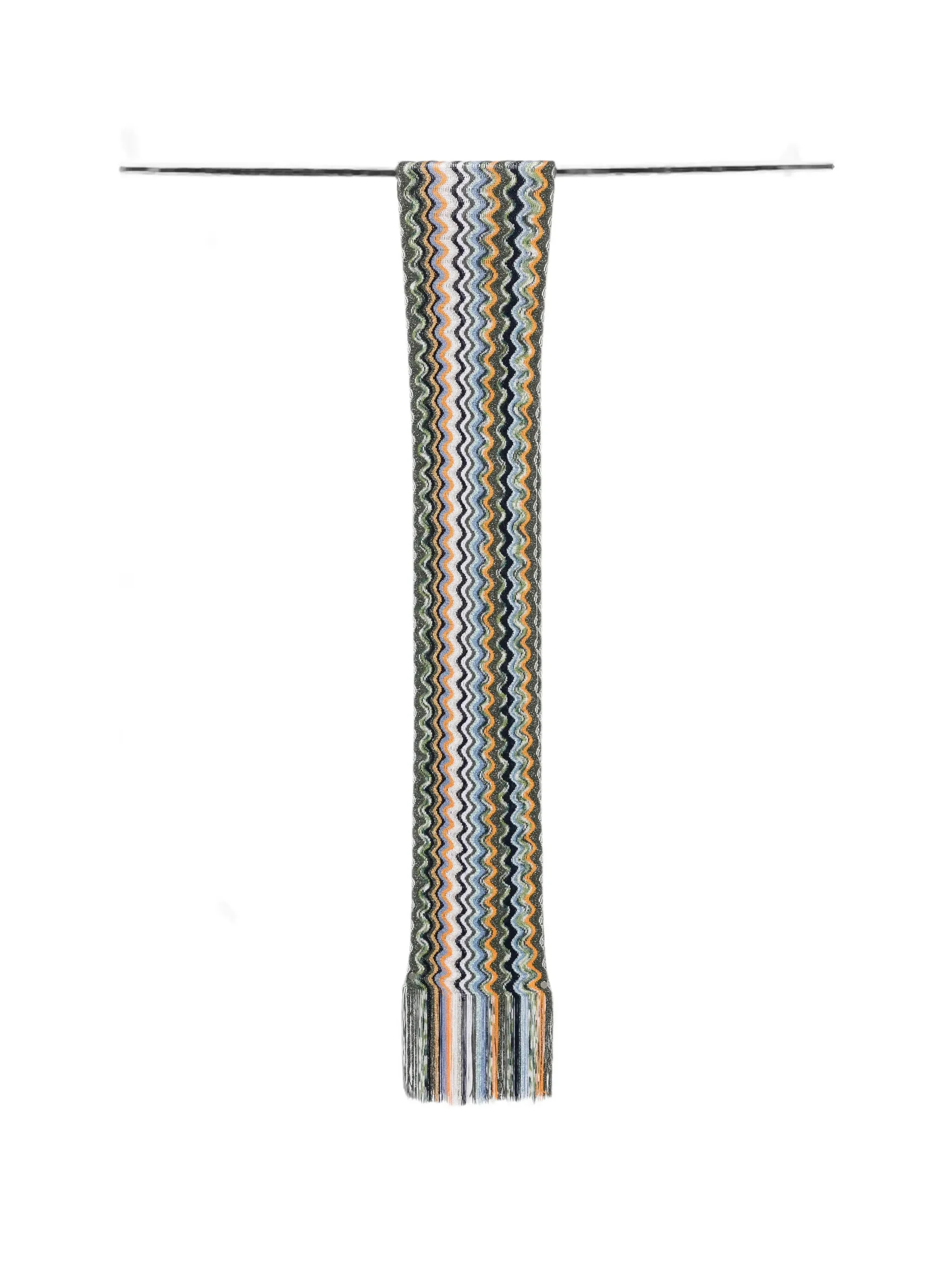 Missoni Zigzag-knit Fringed Scarf - 1
