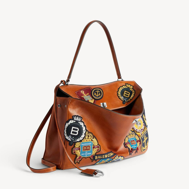 Men's Rodeo Handbag Large in New Tan/multicolor 2