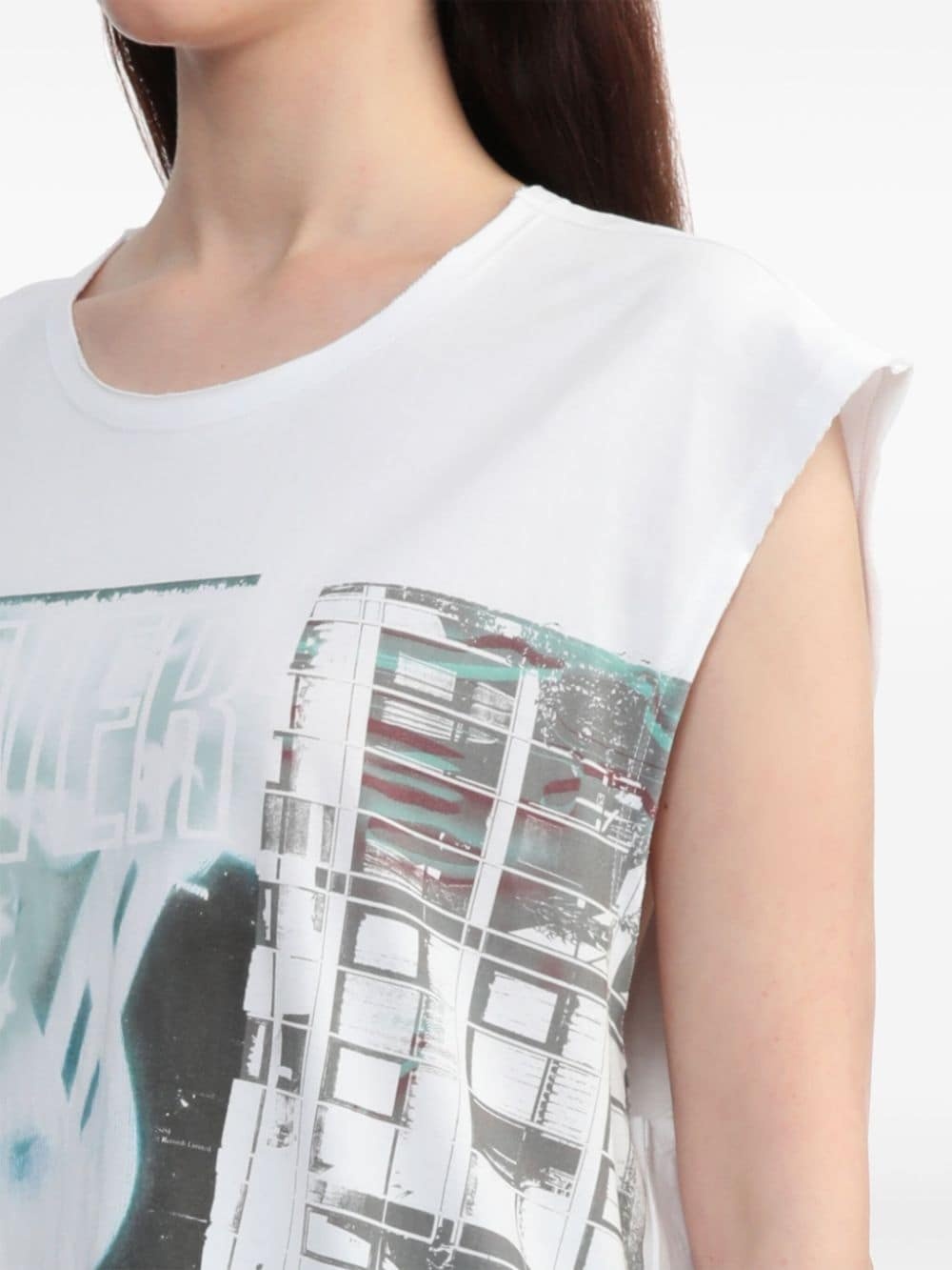 graphic-print cotton tank top - 5