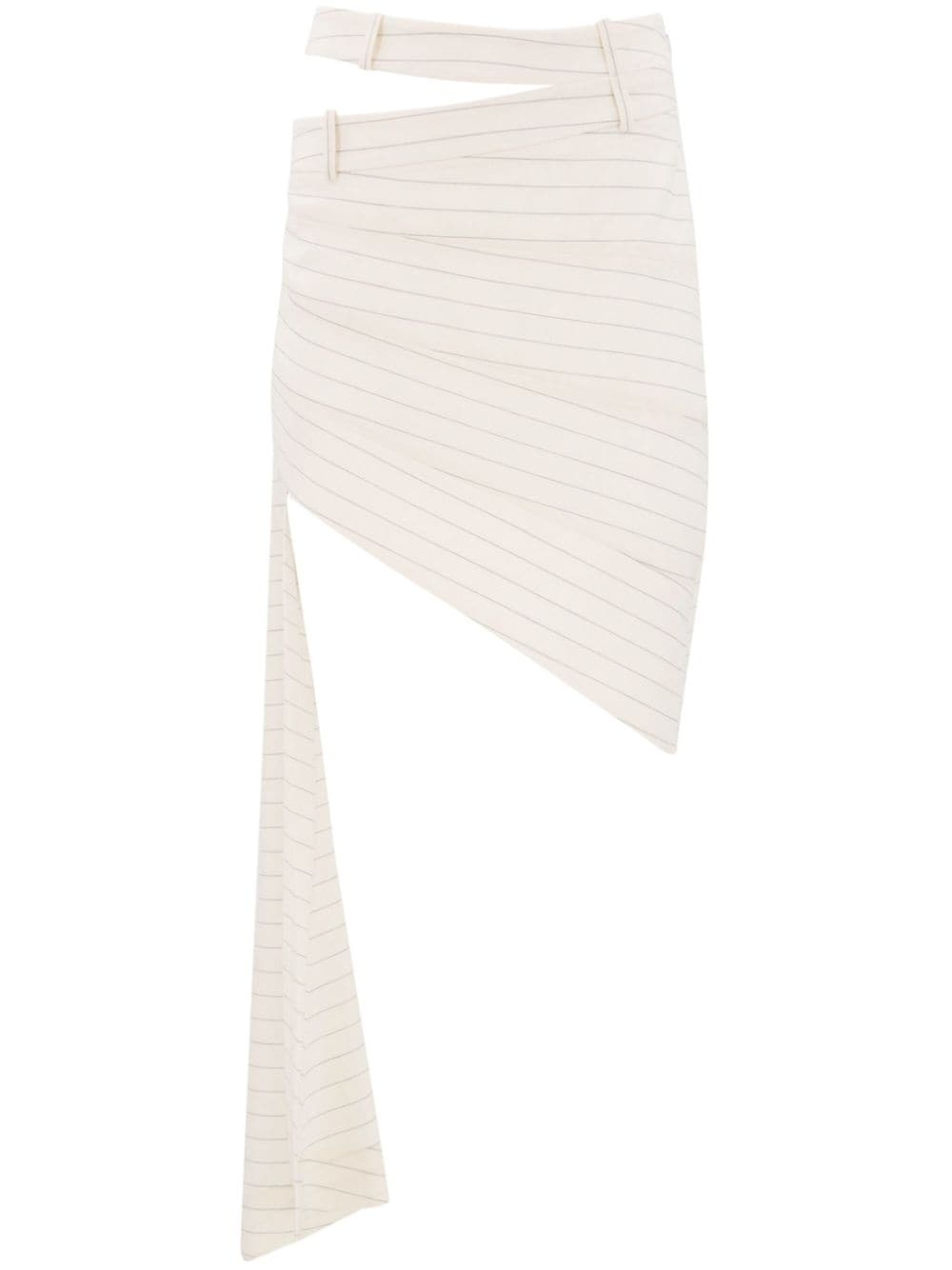 Pinstripe Slashed skirt - 1