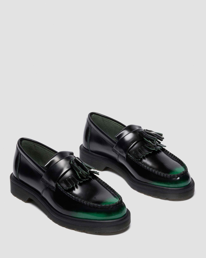 Adrian Arcadia Rub Off Leather Tassel Loafers 6